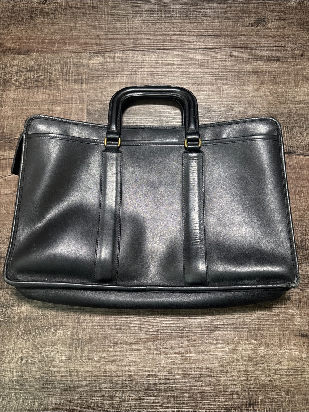 Vintage Coach Black Embassy Leather Briefcase